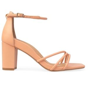 Bared Linnet Peach Leather Heels